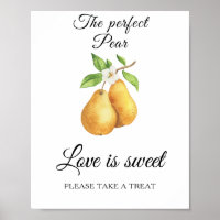 Ducha de novia de pera El amor es dulce toma un re