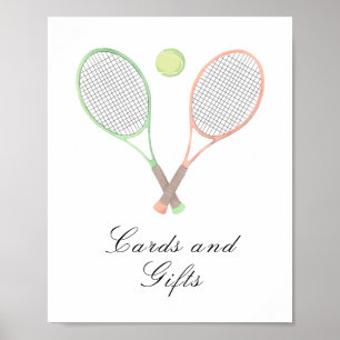 Póster Ducha de novia de tenis - Tarjetas y regalos