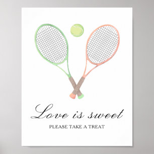 Póster Ducha de novia deportiva - El amor es dulce