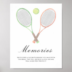 Póster ducha de novia deportiva - recuerdos con la novia