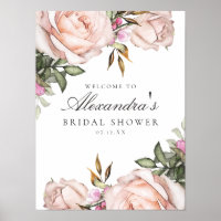 Ducha de novia floral rosa claro