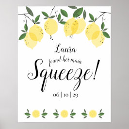 Póster Ducha de Novia Main Squeeze Lemons