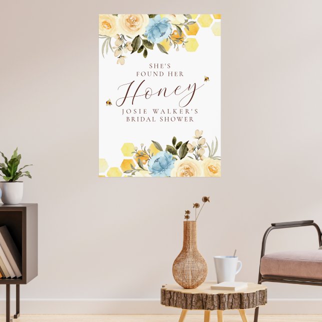 Póster Ducha de Novia Panal de Abejas (Salón 3)