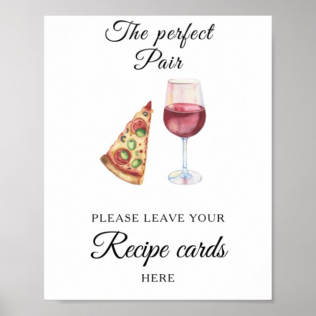 Póster Ducha de novia Tarjeta de receta aquí (Frente)