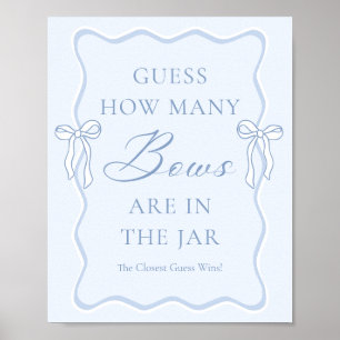 Póster Ducha de Novia "Tying the Knot" Adivina Cuántos La