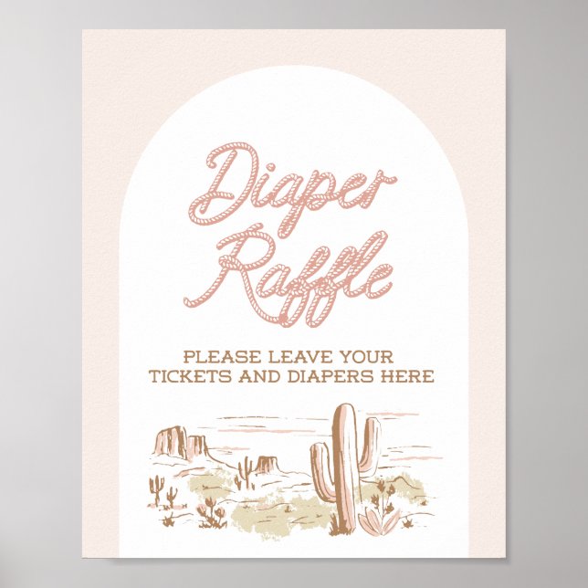 Póster Ducha de vaquera bebé Diaper Rifra (Frente)