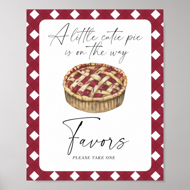 Póster Ducha para bebé - Favores (Frente)