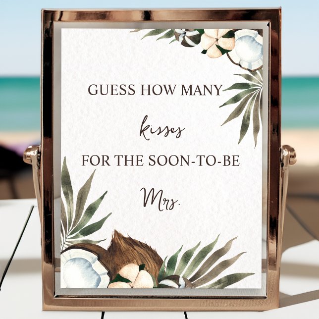 Póster Ducha tropical hawaiana floral y de nuez de coco (Subido por el creador)