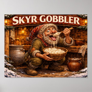 Póster Duchador de Skyr islandés Yule Lad