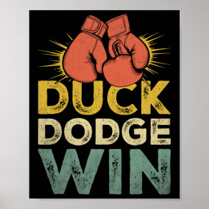Póster Duck Dodge Win Boxer Fuerza Deportiva Atleta B
