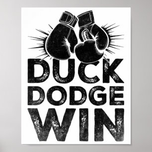 Póster Duck Dodge Win Boxer Fuerza Deportiva Atleta B