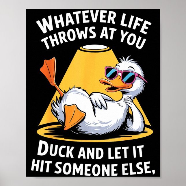 Póster Duck Lover Funny Quote For Men Women Boys Kids Gra (Frente)