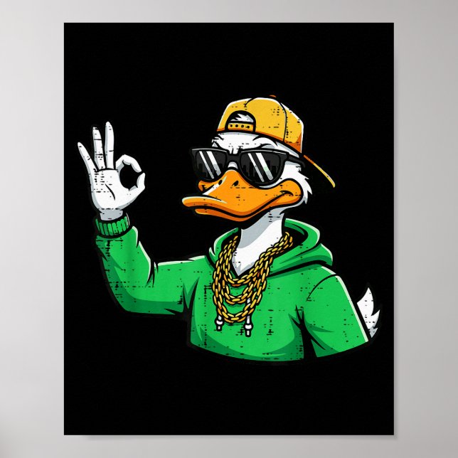 Póster Duck Sungles Men Kids Boys Girls Youth Teen Women  (Frente)