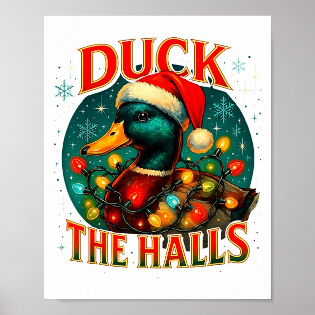 Póster Duck The Halls Funny Christmas Lights Hunting Seas (Frente)