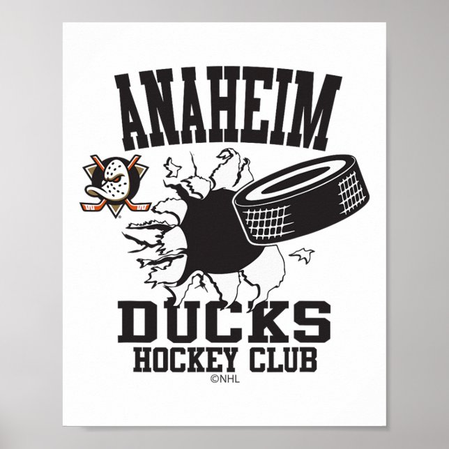 Póster Ducks de Anaheim Disco de Hockey Explosionado Nara (Frente)