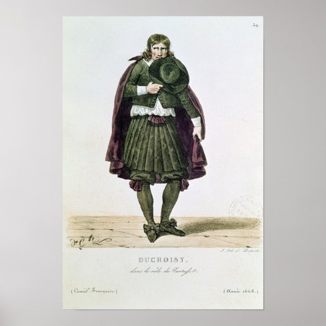 Póster Ducroisy en el papel de título de Tartufo (Frente)