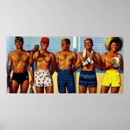 Póster Dudas de playa de los años 50
