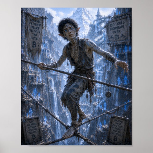 Póster Dudas / Funámbulo / Montañas (Frente)