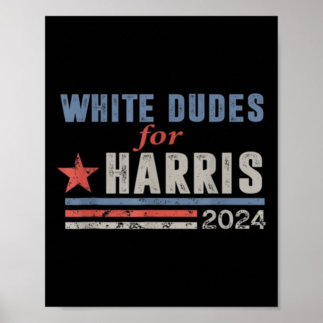 Póster Dudes Para Harris Harris Waltz 2024 (Frente)