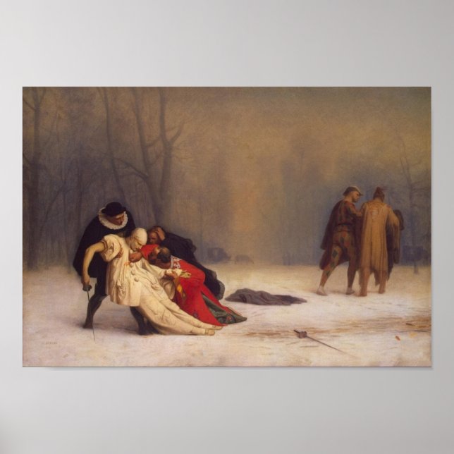 Póster Duel después de una fiesta de mascarada (Frente)