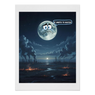 Póster Duele Ver - Si La Luna Pudiera Hablar