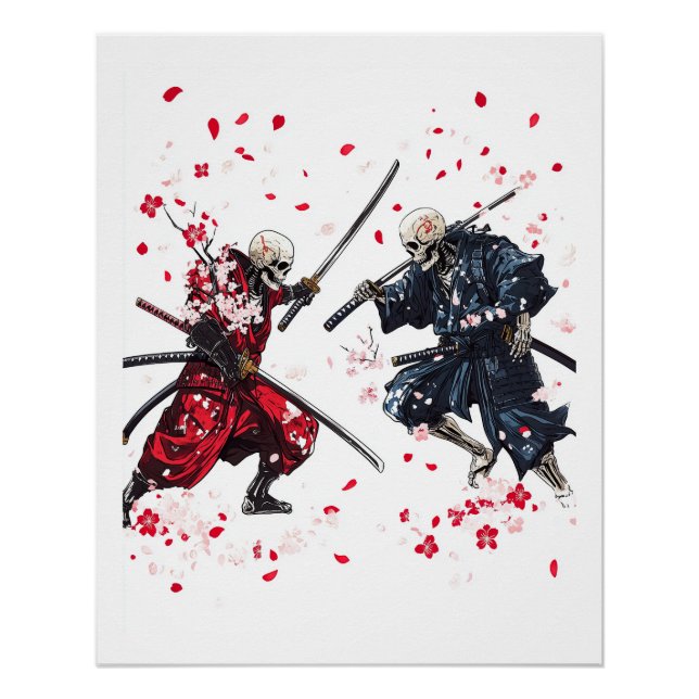 Póster Duelo de Samuráis Calavera (Anverso)
