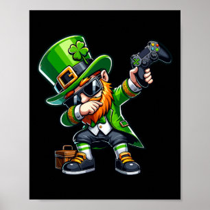 Póster Duelo Leprechaun Jugador de juegos Dab Baile St Pa