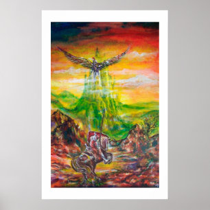PÓSTER DUELO MÁGICO ENTRE BRADAMANT Y NEGROMANCER