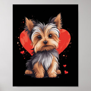 Póster Dueña de Yorkie Mamá Papá Terrier de Yorkshire Ama