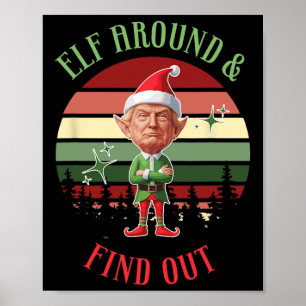 Póster Duende alrededor y descubre Trump Duende Santa Nav