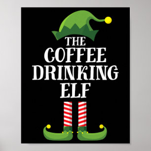 Póster Duende bebedor de café que coincide con el grupo f