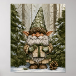 Póster Duende Dador de Regalos
