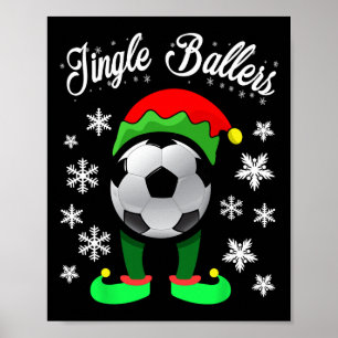 Póster Duende de fútbol de Navidad de Jingle Byllers