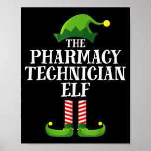 Póster Duende de técnico de farmacia coincidente grupo fa