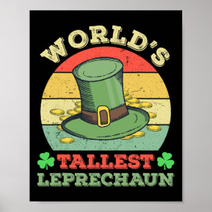 Póster Duende irlandés más alto del mundo divertido St Pa
