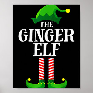 Póster Duende Jengibre Grupo Familiar Partido Navidad P