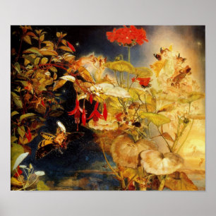 Póster "Duendes y hadas, El sueño de una noche de verano