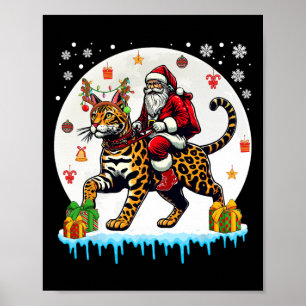 Póster Dueño de Navidades de gatos de Santa Riding Reinde