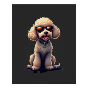 Póster Dueño de perro divertido Poodle amante de animales