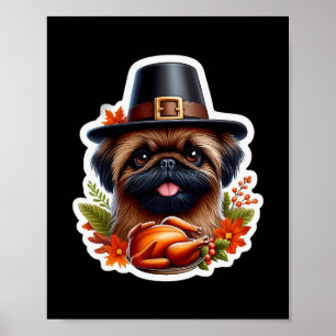 Póster Dueño de perro Griffon de Bruselas de Acción de Gr