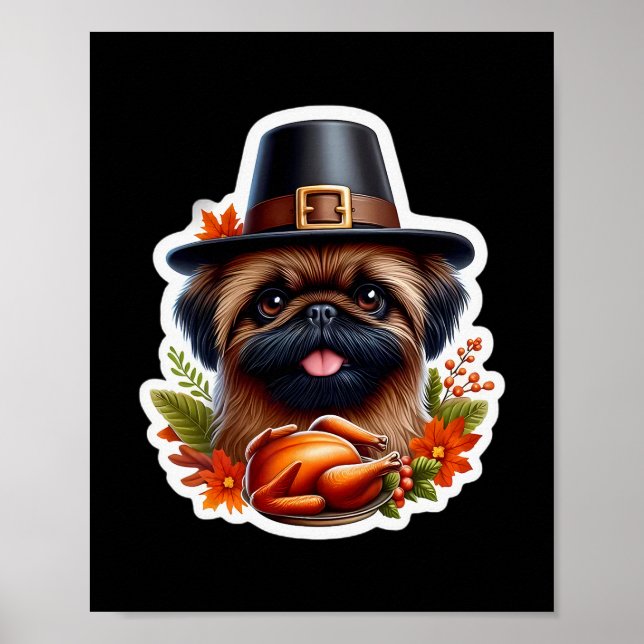 Póster Dueño de perro Griffon de Bruselas de Acción de Gr (Frente)