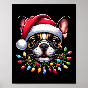 Póster Dueño de perro Navidad Hombres Mujeres Bulldog Fra