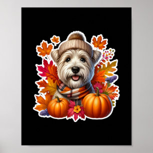 Póster Dueño de perro Terrier Ter Glen Of Imaal Otoño
