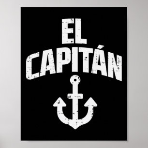 Póster Dueño del barco ancla El Capitán Yate Capitán Barc