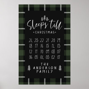Póster Duerme hasta Navidad granja moderna minimalista