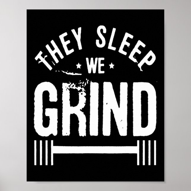 Póster Duermen Motivación Del Gimnasio (Frente)
