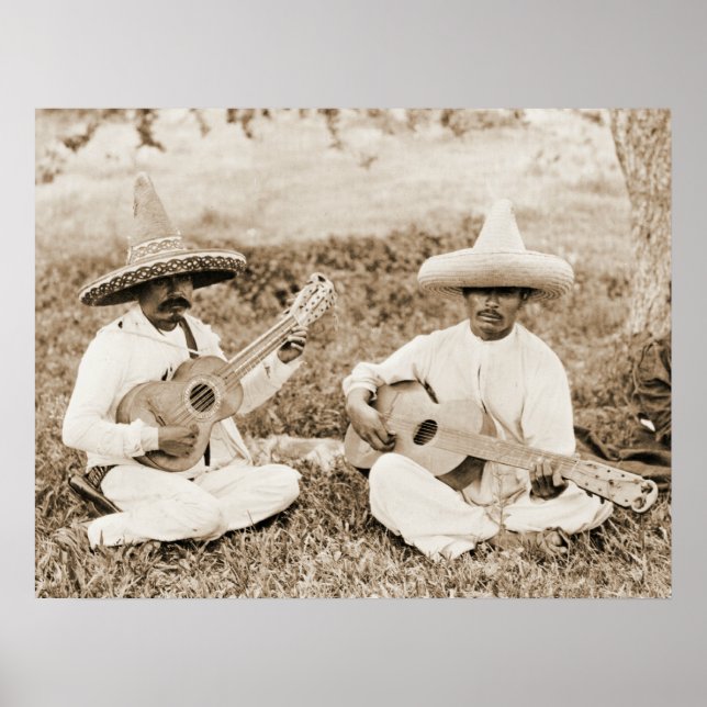 Póster Duet de guitarra mexicana 1911 (Frente)
