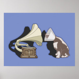 Póster Duet - Perro y gramófono