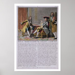 Póster Duguay-Trouin (1673-1736) recounting his naval exp