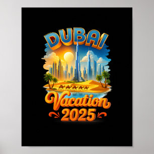 Póster Dui Vacaciones Paisaje Crepuscular Desierto Y Aven